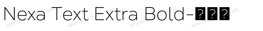 Nexa Text Extra Bold字体转换